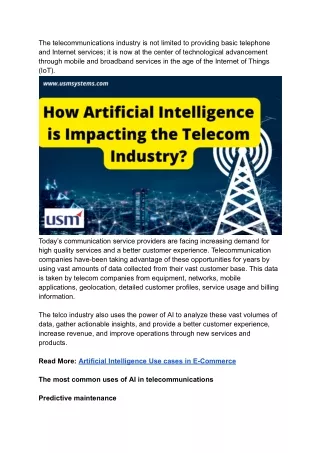 the telecommunications industry is not limited
