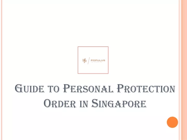 guide to personal protection order in singapore