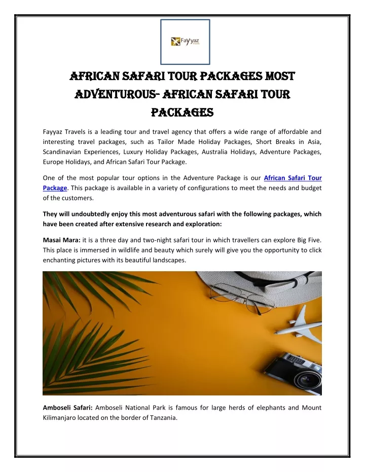 african safari tour packages african safari tour