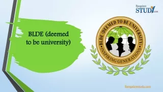 blde deemed to be university