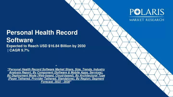 personal health record software expected to reach usd 16 84 billion by 2030 cagr 9 7