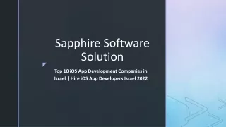 sapphire software solution