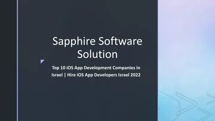 sapphire software solution