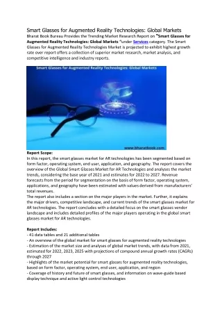 smart glasses for augmented reality technologies