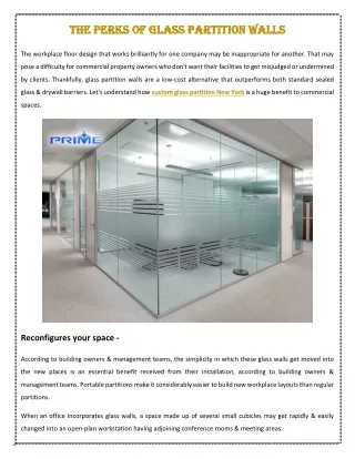 the perks the perks o of glass partition walls
