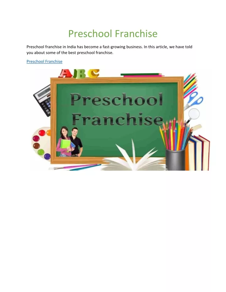 preschool franchise
