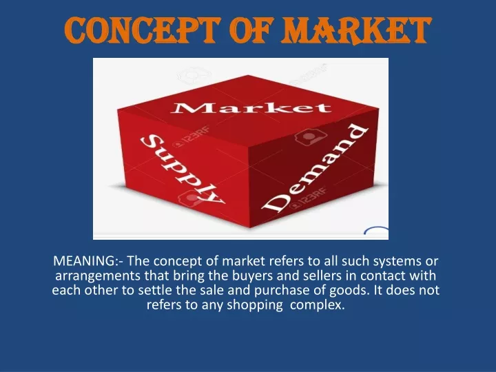 concept of market