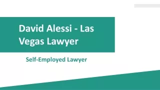 David Alessi - A Results-oriented Professional - Las Vegas