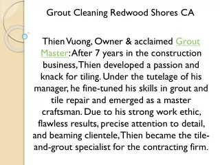 Grout Cleaning Redwood Shores CA