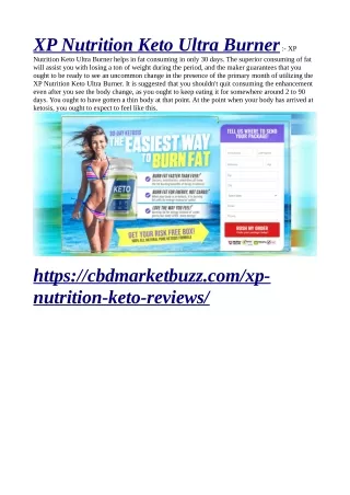 XP Nutrition Keto