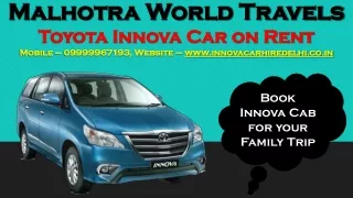 Toyota Innova Car on Rent for Outstation