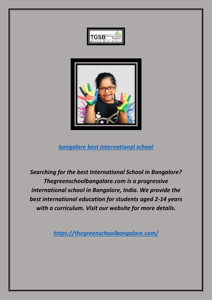 bangalore best international school