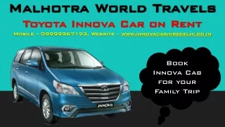 Toyota Innova Car on Rent for Outstation