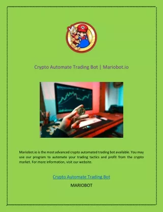 Crypto Automate Trading Bot  Mariobot.io