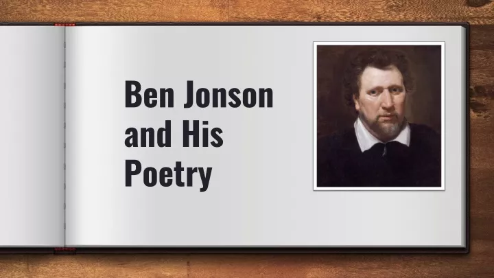 ben jonson and his poetry