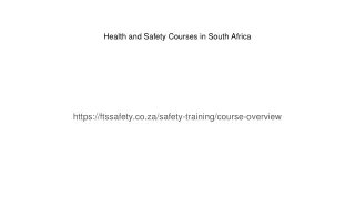 Occupational Health and Safety Courses