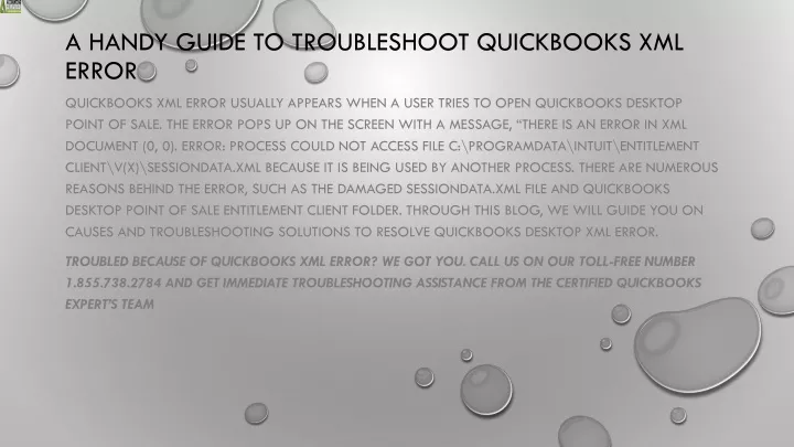 a handy guide to troubleshoot quickbooks xml error