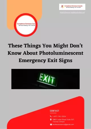 These Things You Might Don’t Know About Photoluminescent Emergency Exit Signs
