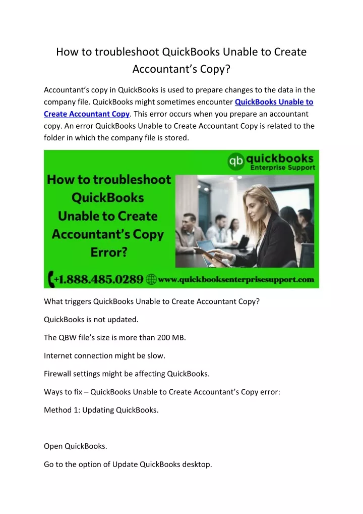 how to troubleshoot quickbooks unable to create