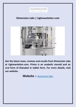 Dimension Labs  Uglnewsletter.com