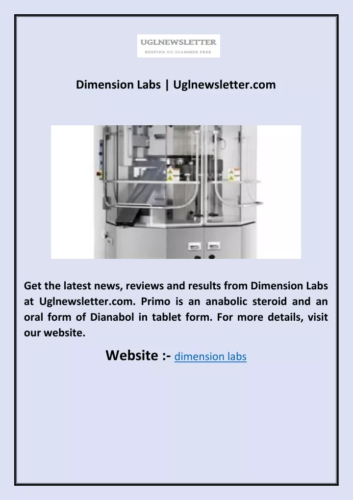 dimension labs uglnewsletter com