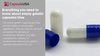 Everything you need to know about empty gelatin capsules blue