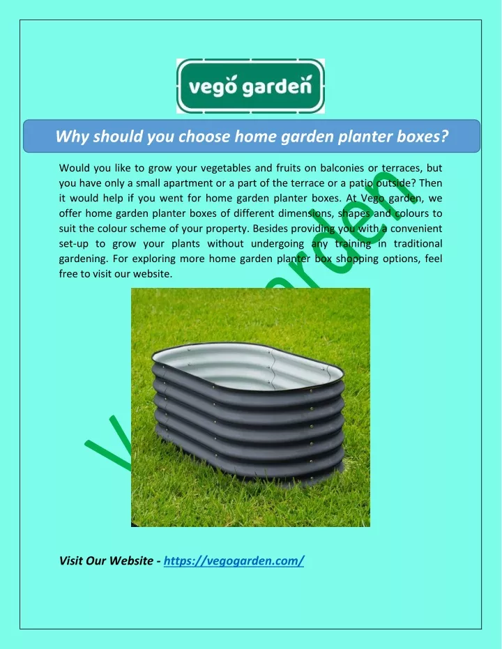 why should you choose home garden planter boxes