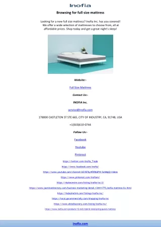 browsing for full size mattress