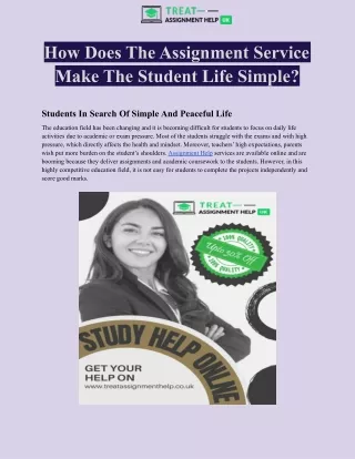 How Does The Assignment Service Make The Student Life Simple