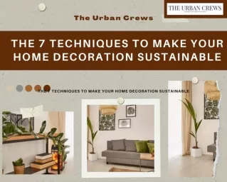 The 7 techniques to Make Your Home Decoration Sustainable