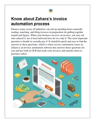 Know about Zahara’s invoice automation process