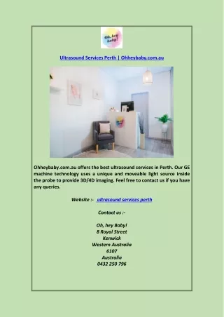 ultrasound services perth ohheybaby com au