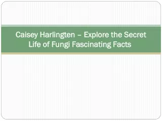 Caisey Harlingten – Explore the Secret Life of Fungi Fascinating Facts