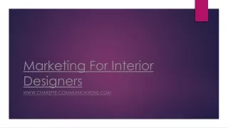 Charette - Marketing For Interior Designers