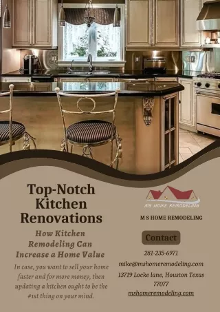 Worthy Consideration of Kitchen Renovations in Houston