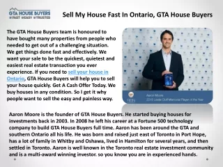 We Buy Houses Fast in Greater Toronto Area - GTA House Buyers