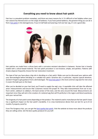 everything you need to know about hair patch hair