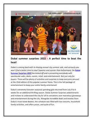 Dubai summer surprises 2022 - a perfect time to beat the heat
