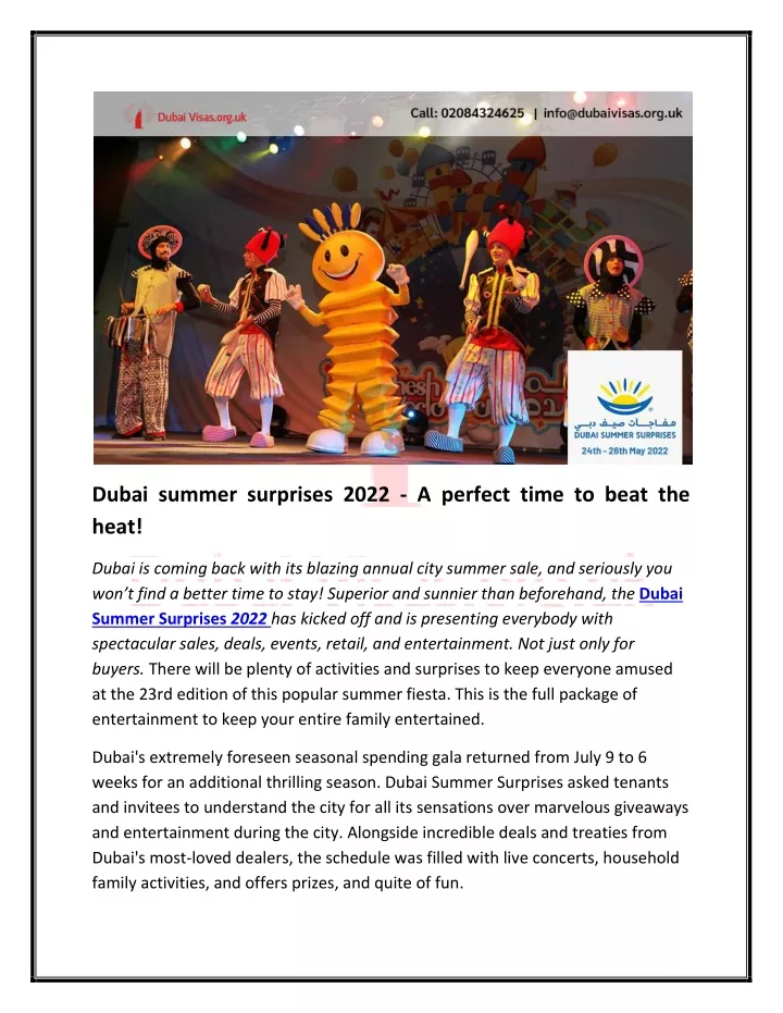 dubai summer surprises 2022 a perfect time