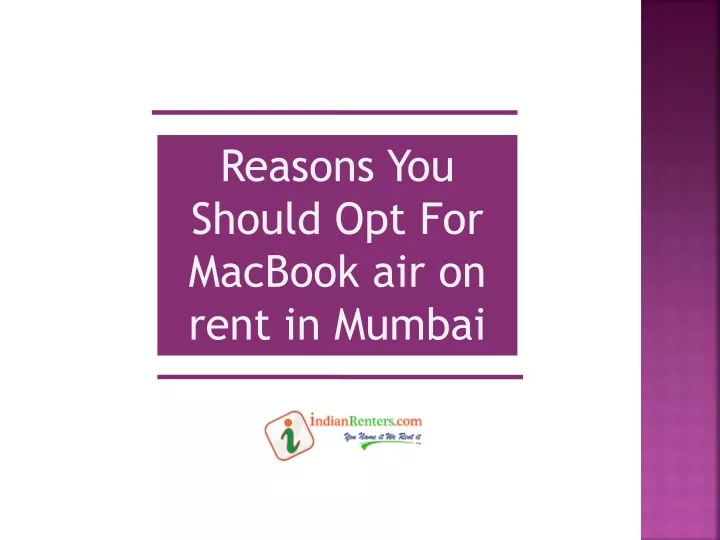 reasons you should opt for macbook air on rent