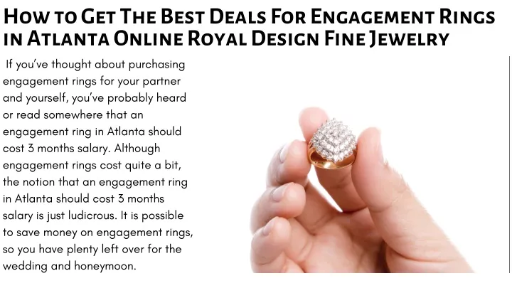 how to get the best deals for engagement rings