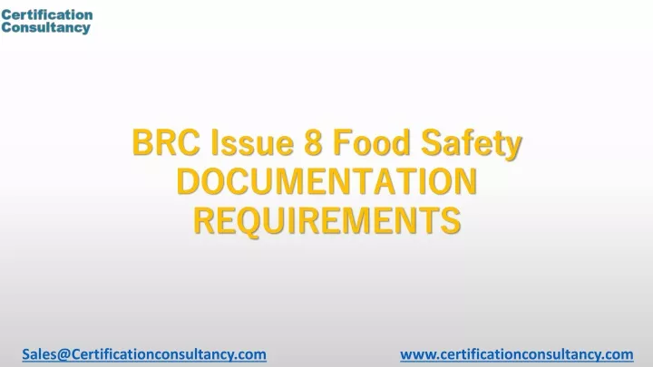 brc issue 8 food safety documentation requirements