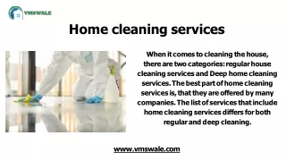 home cleaning services