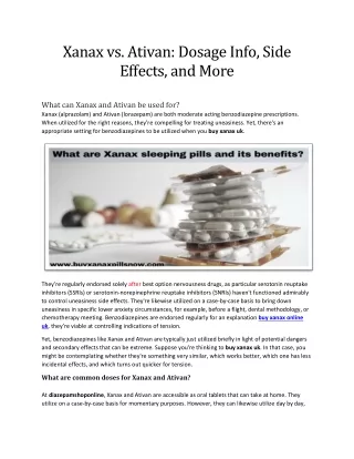 Xanax vs Ativan at diazepamshoponline-converted