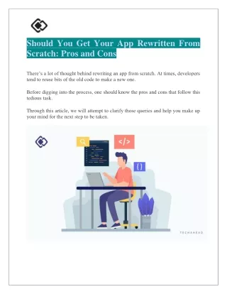 should you get your app rewritten from scratch