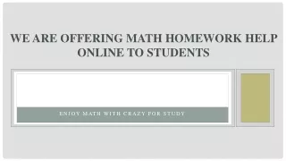 Math homework help online