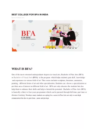 BEST COLLEGE FOR BFA IN INDIA