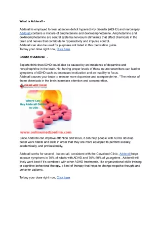 what is adderall