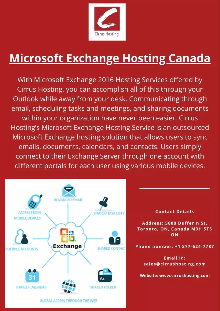 microsoft exchange hosting canada