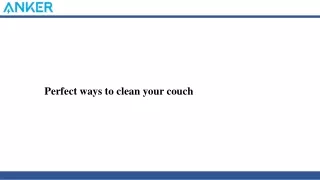 Perfect ways to clean your couch
